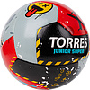 Мяч футб. TORRES Junior-3 Super, F323303, р.3,ПУ,4 сл, 12 п,гибрид.сш, крас-чёрн-сер